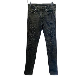American Eagle Men’s Next Level Flex Jeans Faded Black Distressed 29 x 32
